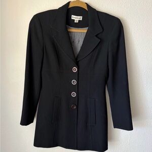 Vintage y2k Bebe black blazer work wear office siren mob wife old money scandi